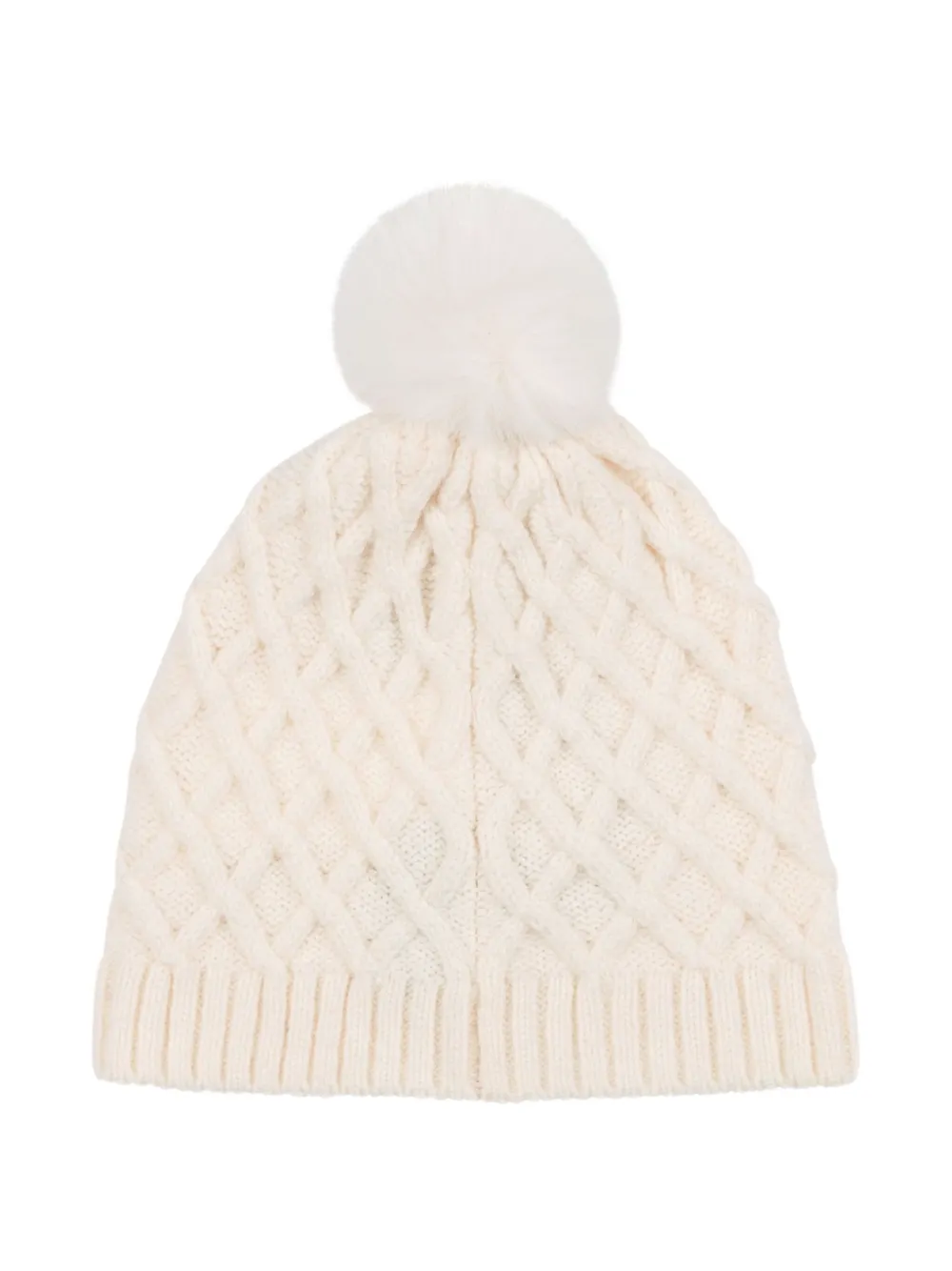 Moschino Kids Berretto in maglia - Bianco