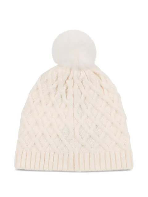 Moschino Kids cable-knit beanie