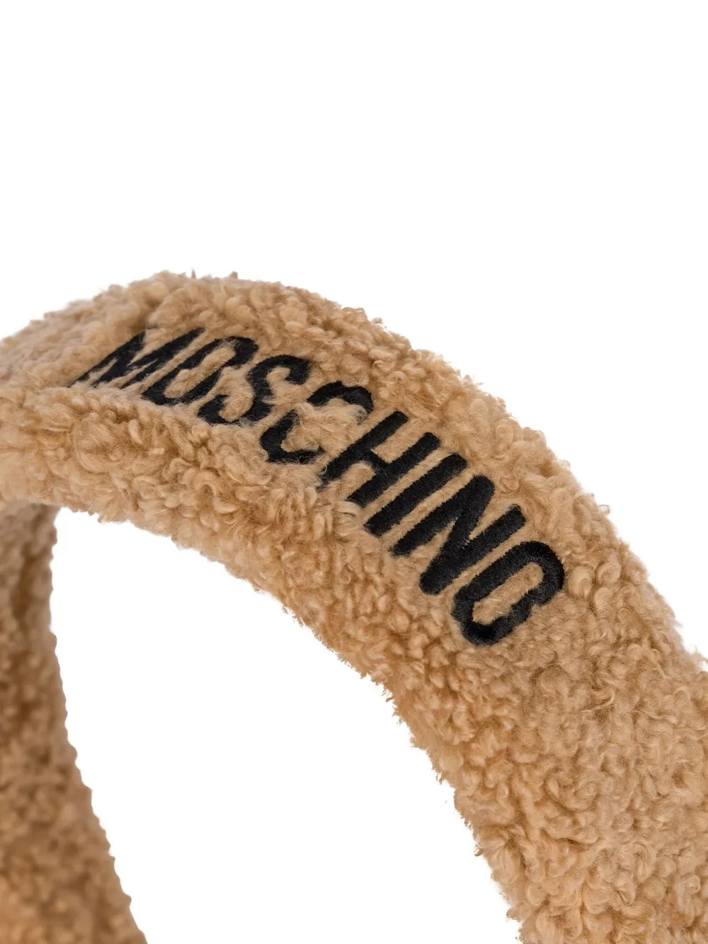 Moschino Kids Haarband met geborduurd logo Bruin