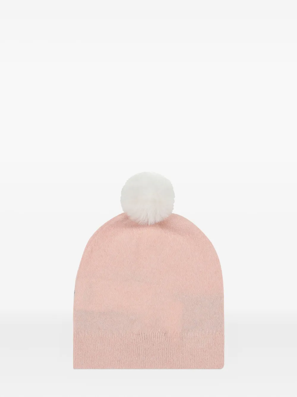 Moschino Kids teddy-embellished pom-pom hat - Roze