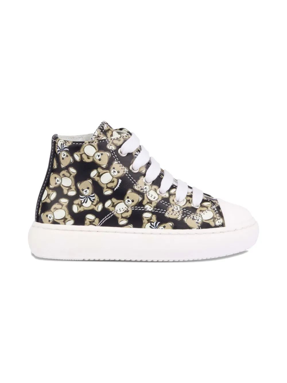 Moschino Kids bear-print high-top sneakers Black