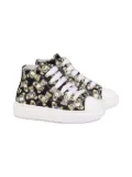 Moschino Kids bear-print high-top sneakers - Black