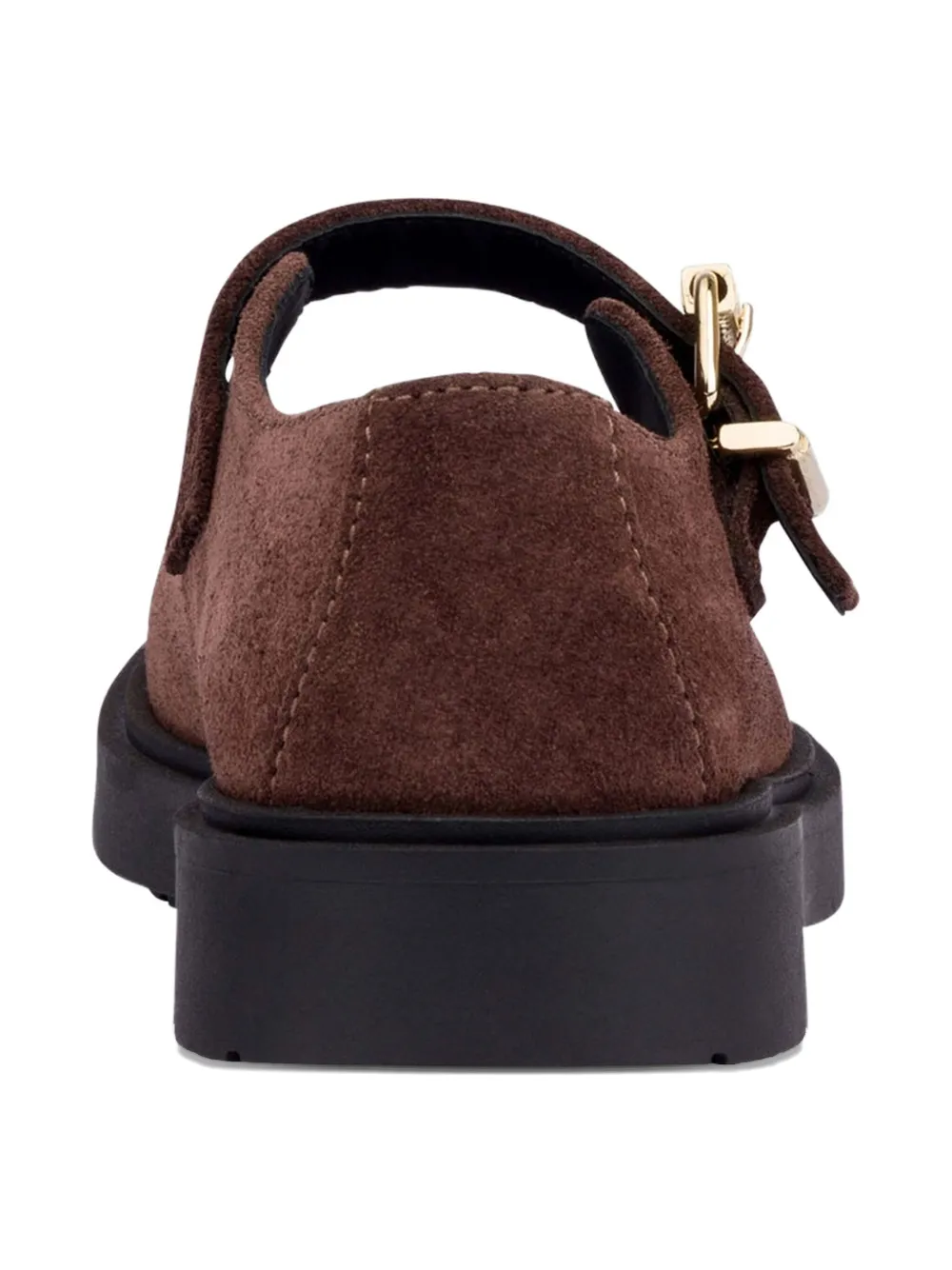 Moschino Kids Olivia suède Mary Jane schoenen Bruin