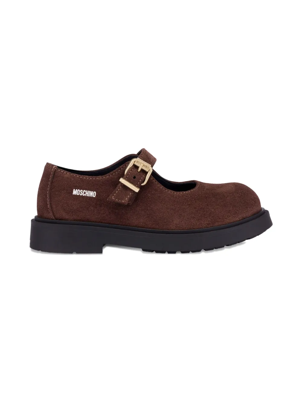 Moschino Kids Olivia suède Mary Jane schoenen - Bruin