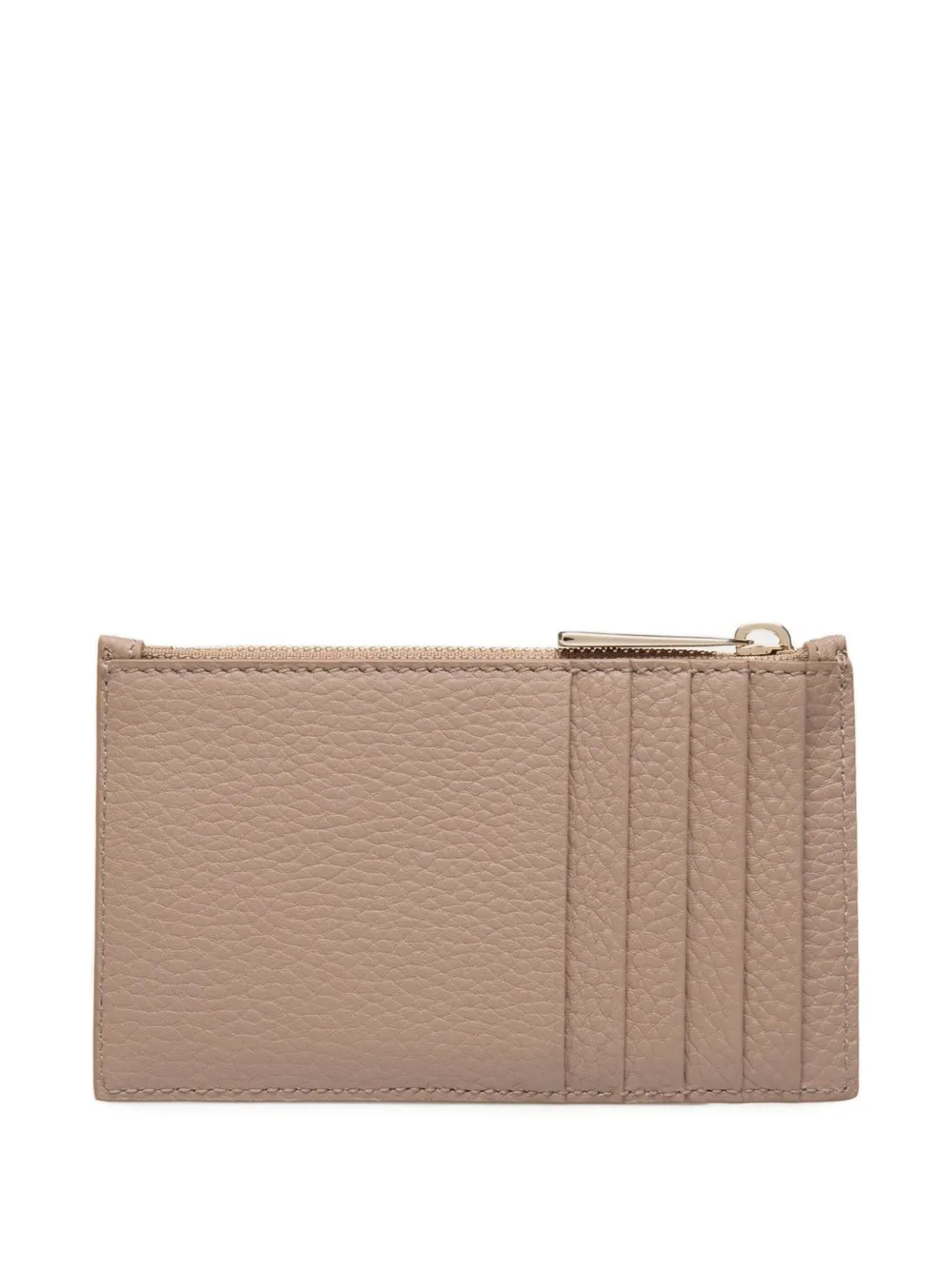 Bally Grained Leather Cardholder In Neutral