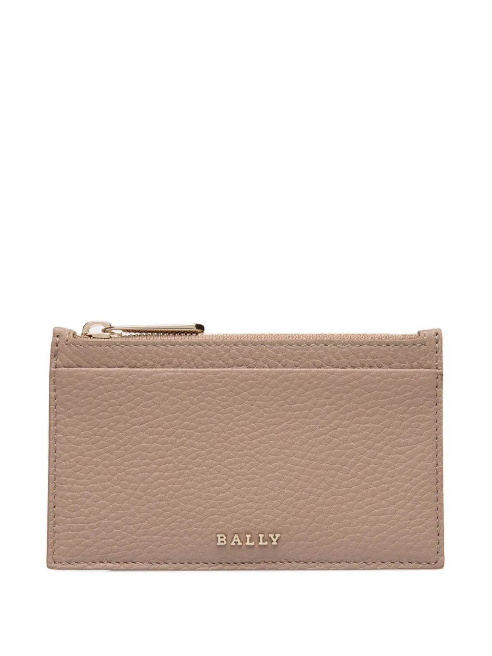 Bally Grained Leather Cardholder In Neutral