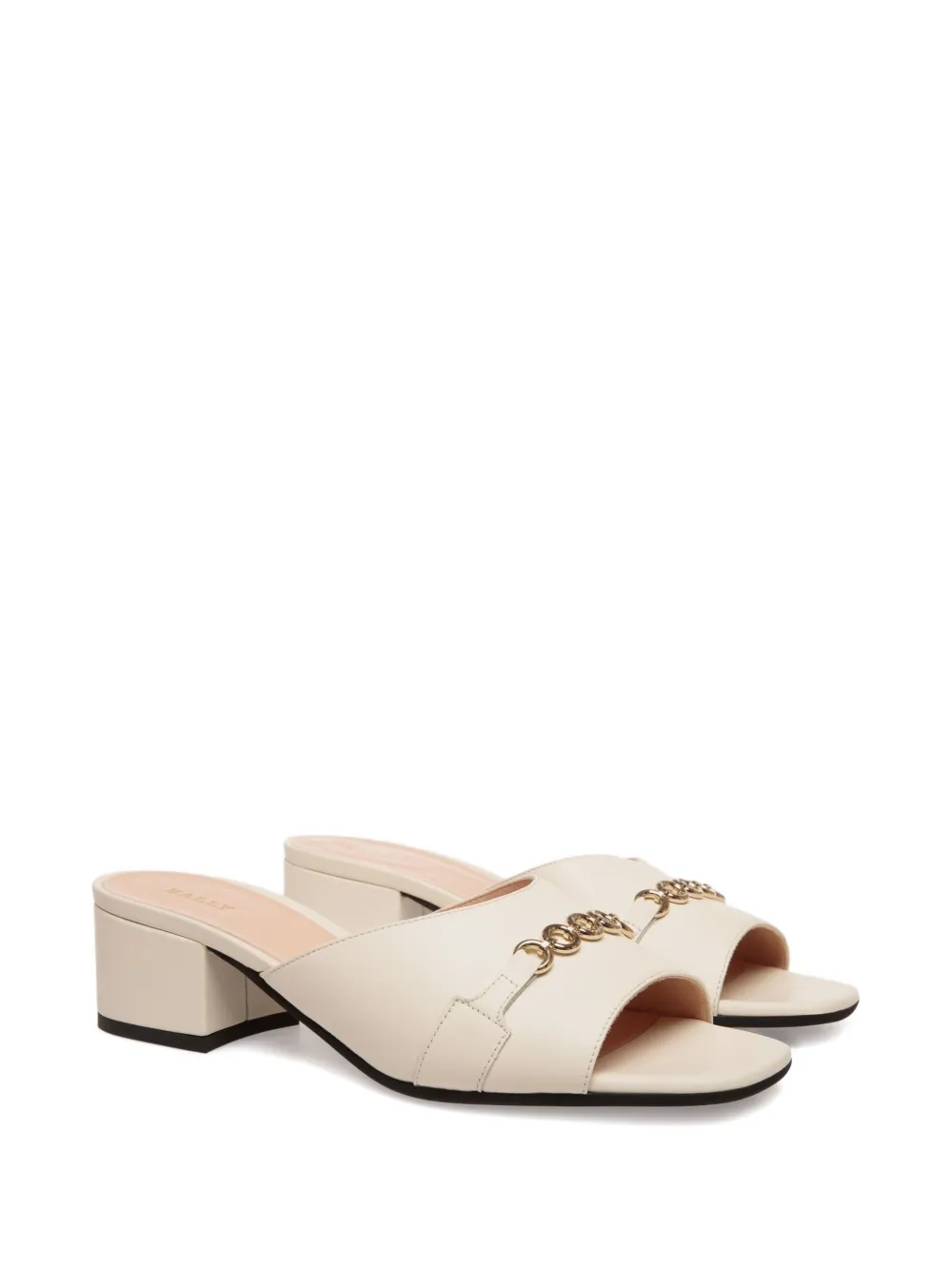 Bally chain-embellished leather sandals White