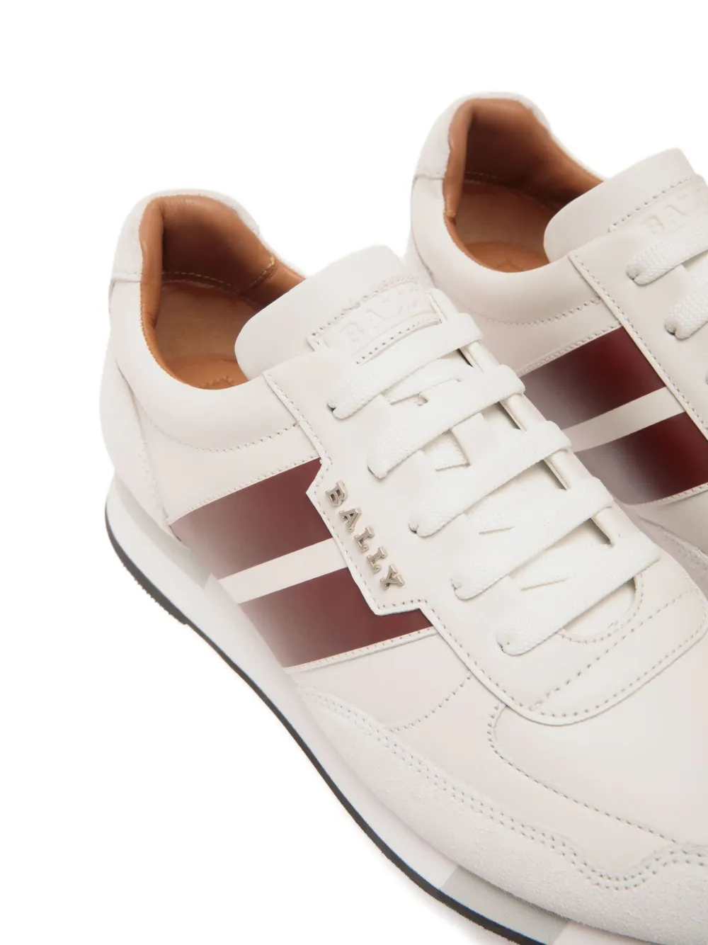 Bally leather striped low-top sneakers White