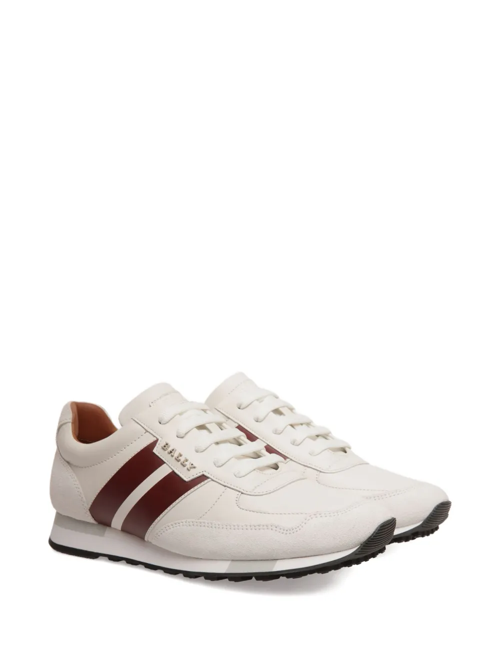 Bally Gestreepte leren low-top sneakers - Wit