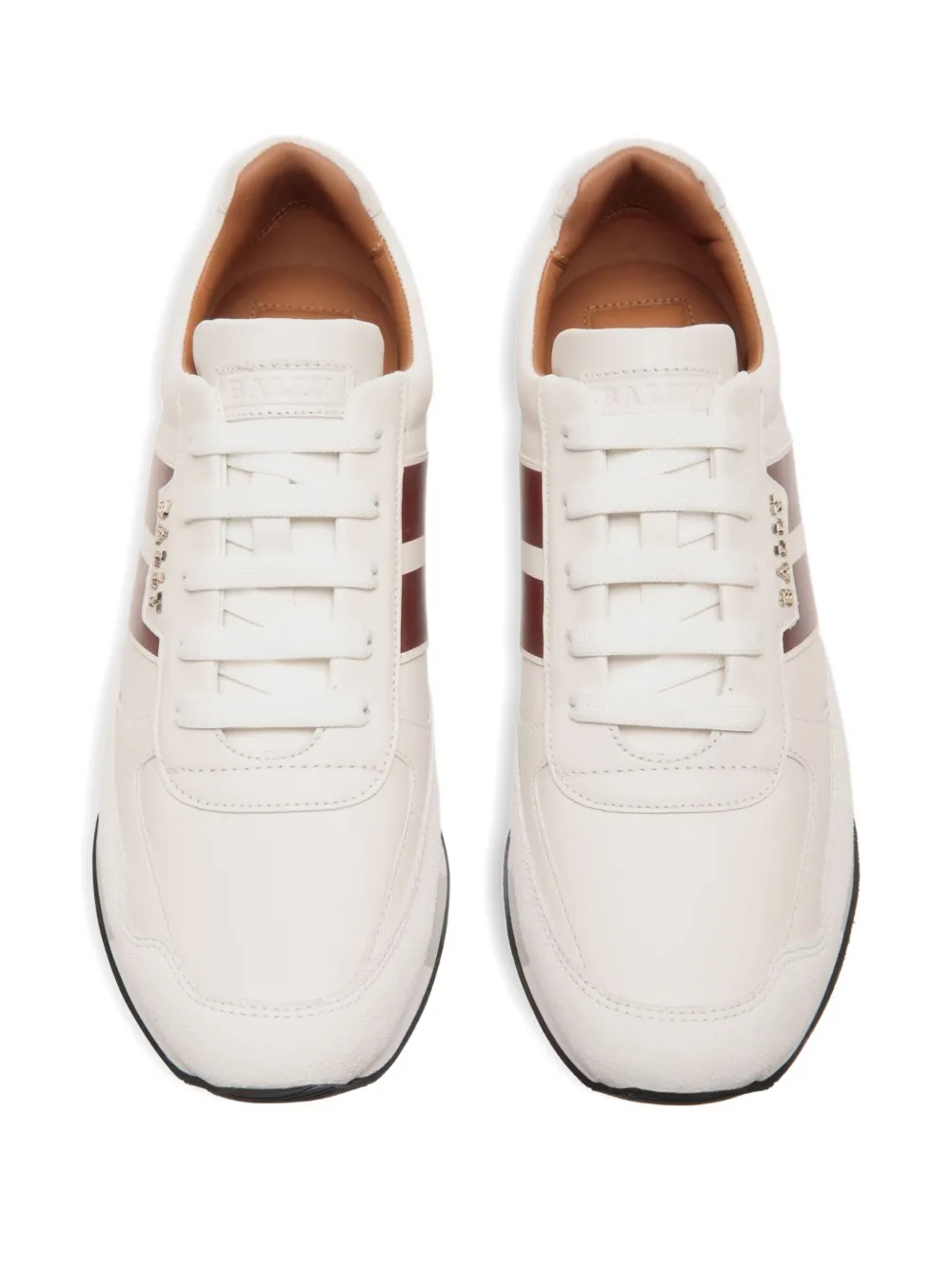 Bally leather striped low-top sneakers White