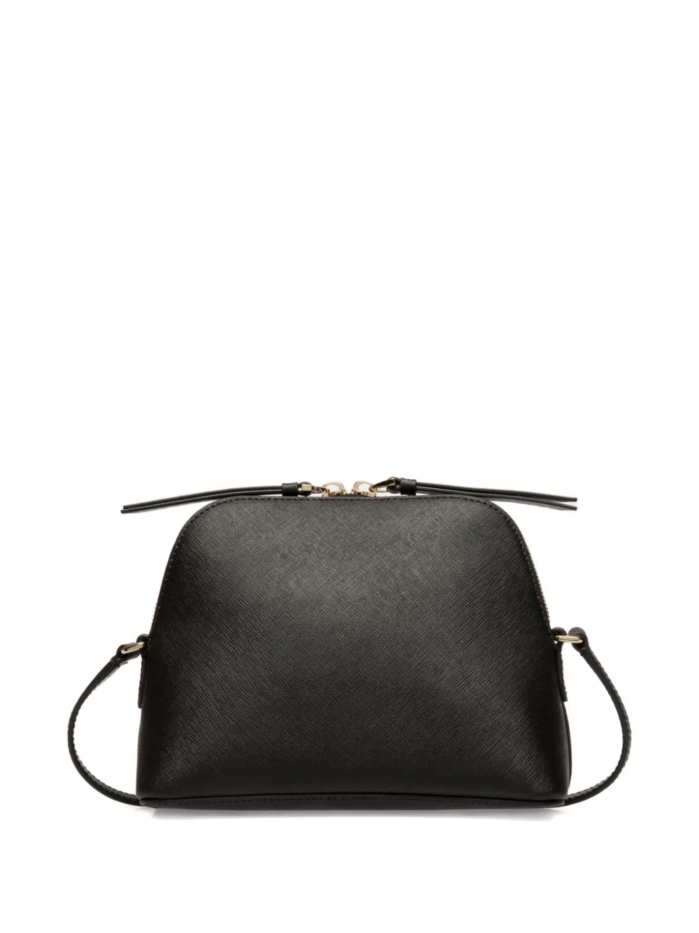 Bally Leren tas met streepdetail en reliëf - Zwart