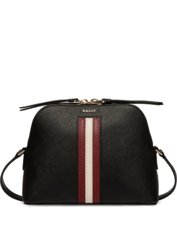Bally Embossed Leather stripe-detail Bag | Black | FARFETCH