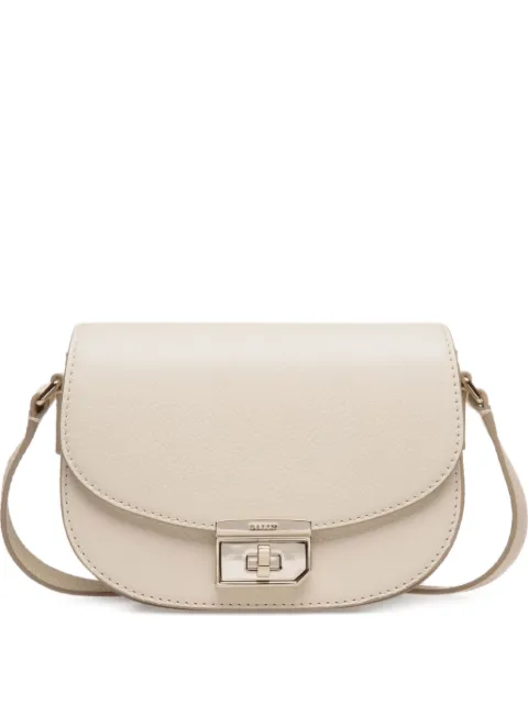 Bally embossed leather clasp bag