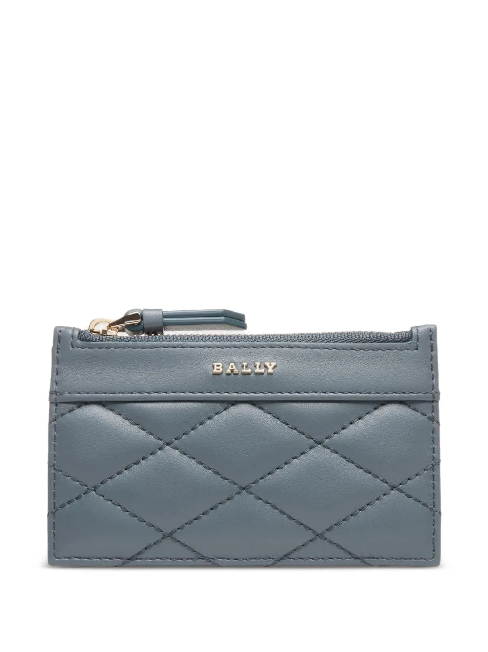 Bally Quilted Cardholder In Gray