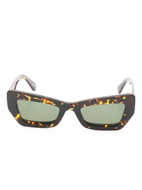 Off-White Pre-Owned 20s tortoishell-pattern geometric sunglasses