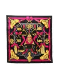 Hermès Pre-Owned 2010s Etriers silk scarf - Black