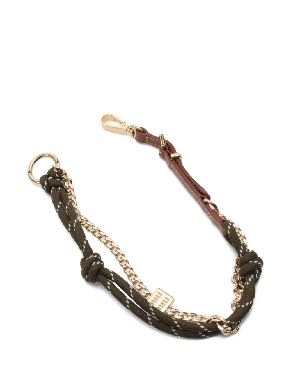 Miu Miu Pre-Owned 2010s Leather Rope chain bag charm | Image 2