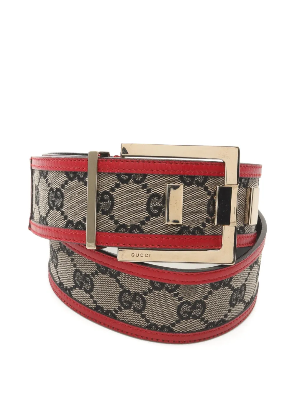 Gucci Pre-Owned 2010s GG canvas leather belt - ブラウン Gucci Pre-Owned 2010s GG canvas leather belt - ブラウン