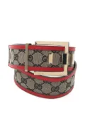 Gucci Pre-Owned 2010s GG canvas leather belt - Brown