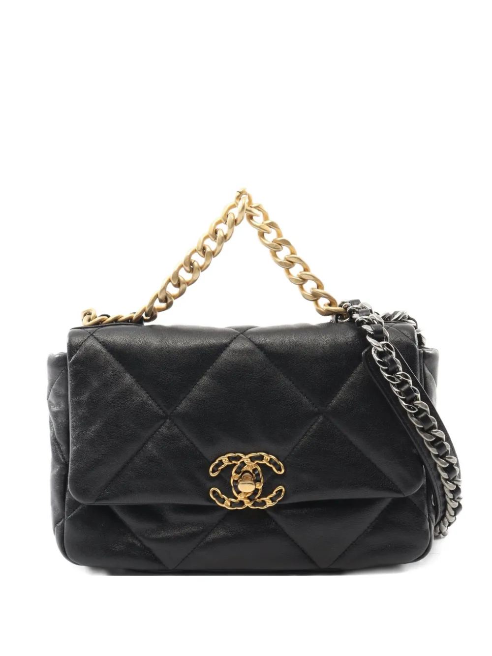 CHANEL Pre-Owned 2019 19 Matelasse chain bag | Black | Image 1