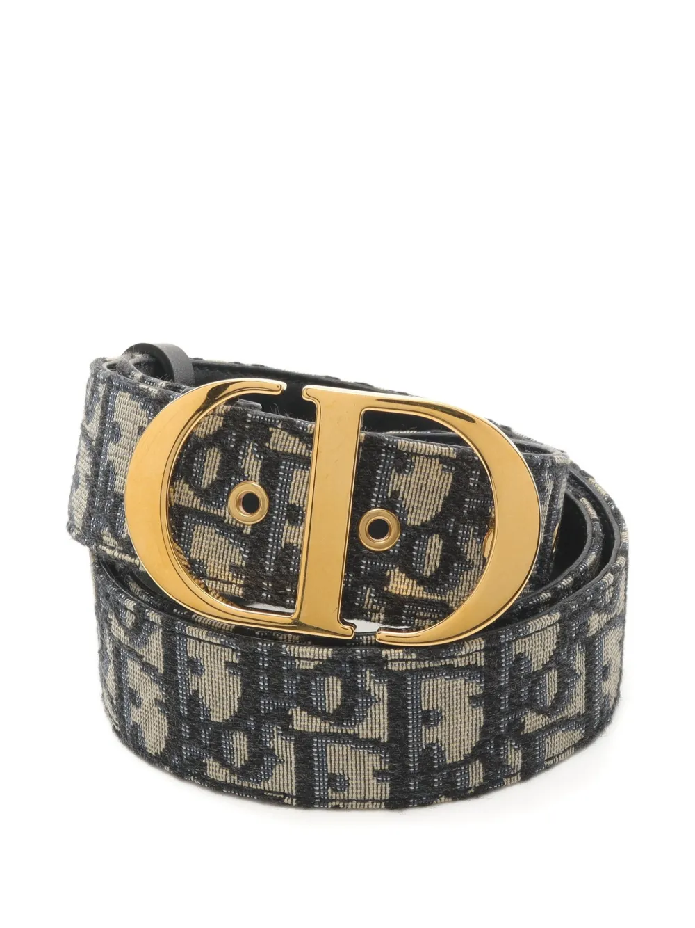 Christian Dior Pre-Owned 2010s jacquard buckle belt - ブルー Christian Dior Pre-Owned 2010s jacquard buckle belt - ブルー