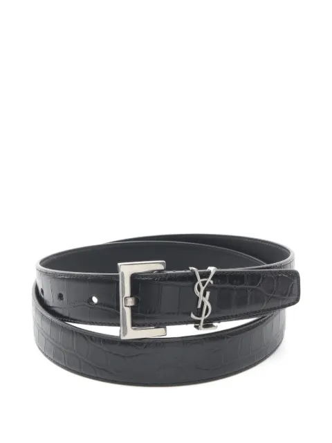 Saint Laurent Pre-Owned 2020s Cassandra leather belt 