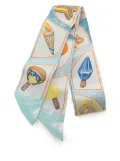 Hermès Pre-Owned 2020s Twilly Funny Ice Cream scarf - Blue