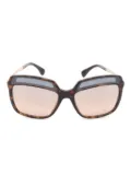 CHANEL Pre-Owned 1986-1988 Coco Mark sunglasses - Brown
