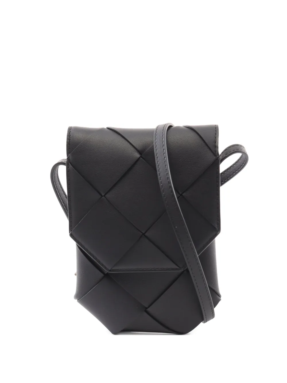 Bottega Veneta Pre-Owned 2020s Diago Maxi Intrecciato leather phone pouch | Black | Image 1