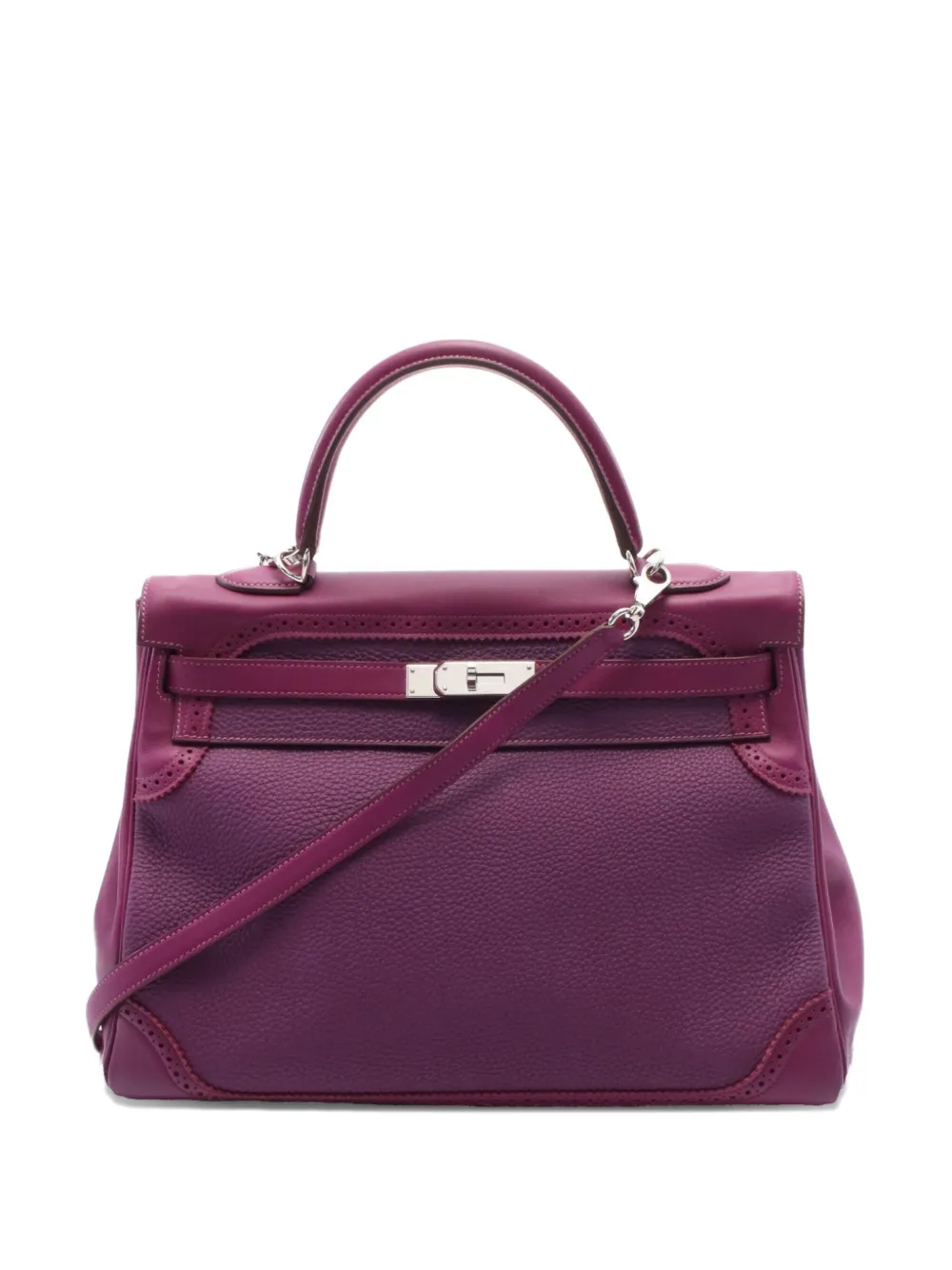 Hermès Pre-Owned 2014 ケリー 35 ハンドバッグ - パープル Hermès Pre-Owned 2014 ケリー 35 ハンドバッグ - パープル