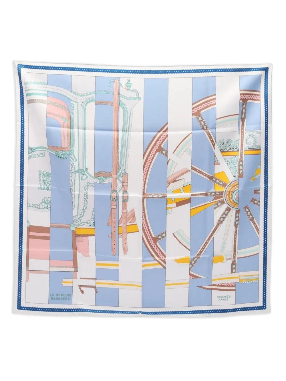 Hermès Pre-Owned fular Carres 90 LA BERLINE BAYADERE de seda 2020 | blanco | Image 1