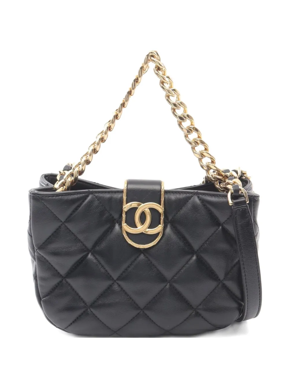 CHANEL Pre-Owned 2021 ココマーク 2way ハンドバッグ - ブラック CHANEL Pre-Owned 2021 ココマーク 2way ハンドバッグ - ブラック