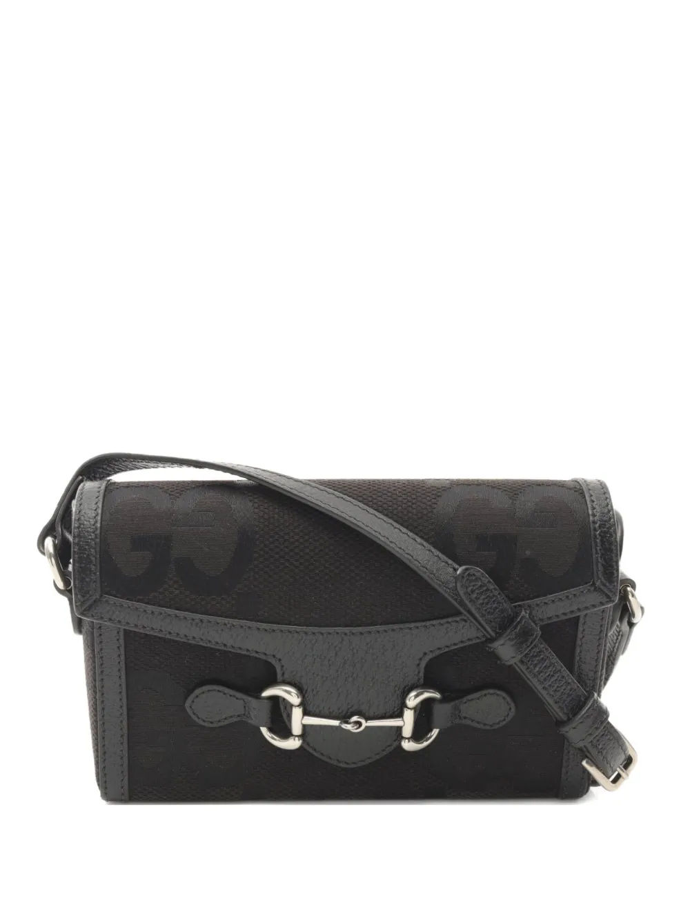 Gucci Pre-Owned 2010s Horsebit 1955 Jumbo GG shoulder bag | Black | Image 1