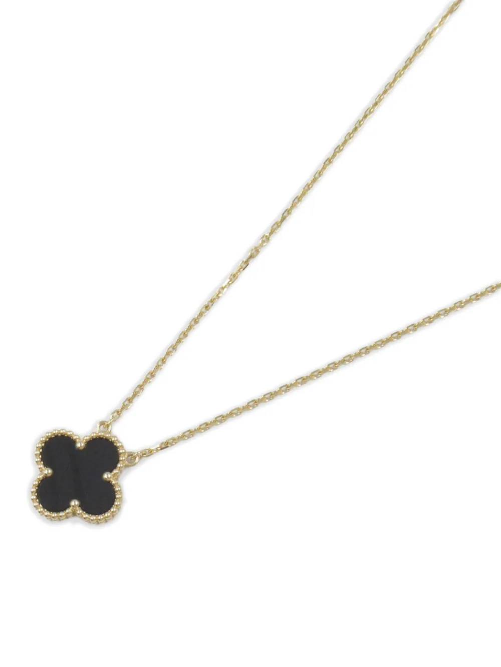 Van Cleef & Arpels 2010s 18K yellow gold Alhambra onyx necklace | Image 2