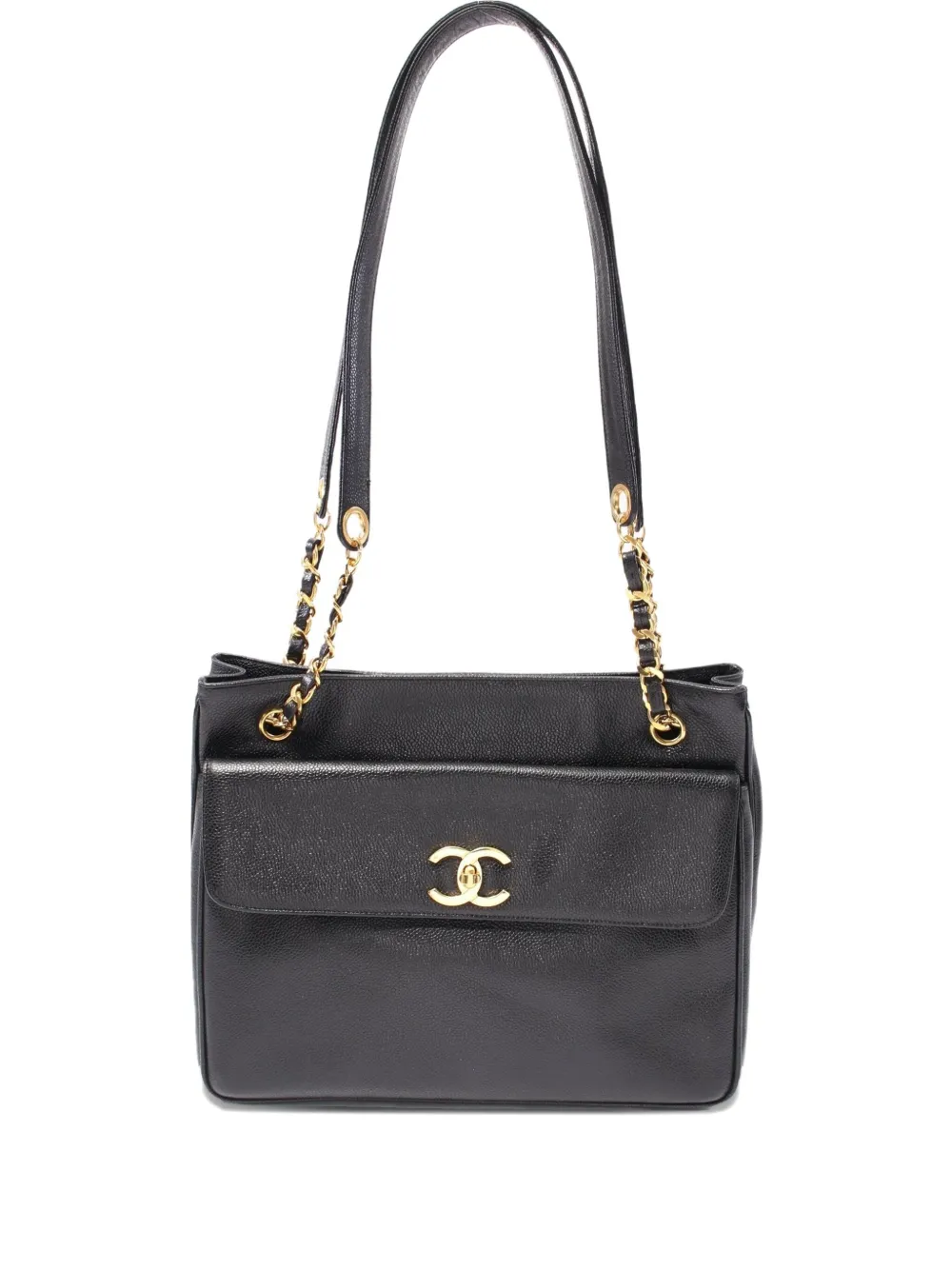 CHANEL Pre-Owned 1994-1996 Caviar Leather Chain shoulder bag | Black | Image 1