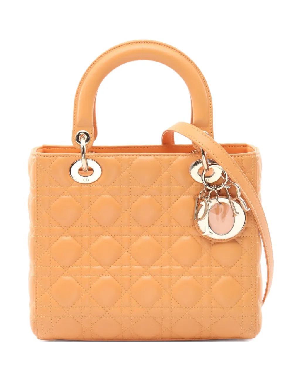Christian Dior Pre-Owned 2010s Lady Dior handbag - オレンジ Christian Dior Pre-Owned 2010s Lady Dior handbag - オレンジ