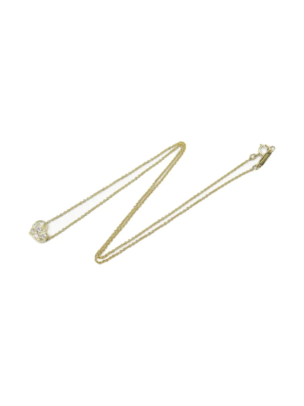 Tiffany & Co. Pre-Owned 2010s 18kt yellow gold Heart Pavé diamond necklace | Image 2
