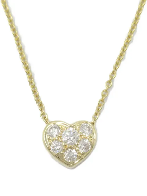 Tiffany & Co. Pre-Owned 2010s 18kt yellow gold Heart Pavé diamond necklace