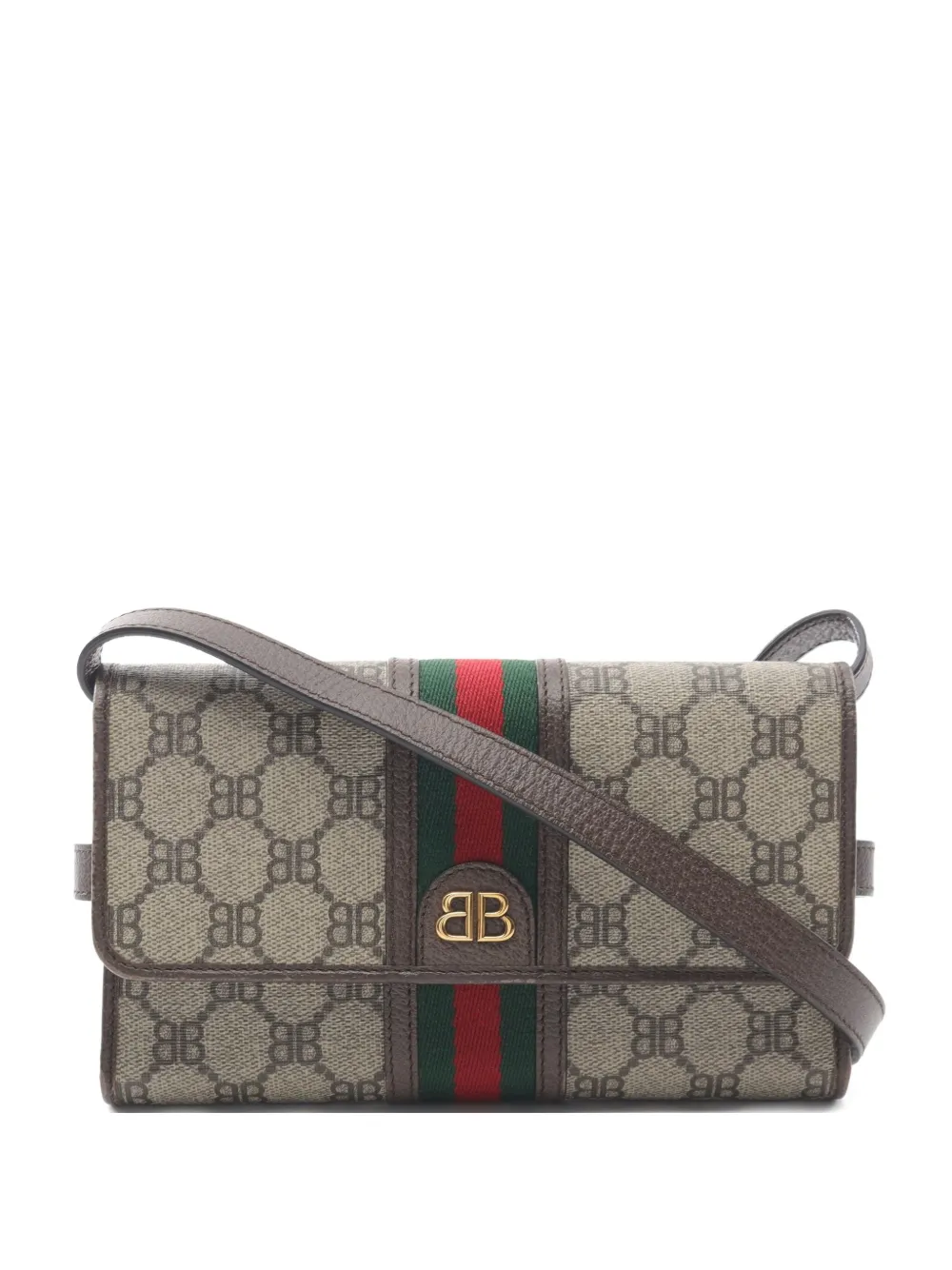 Balenciaga Pre-Owned 2000s leather monogram wallet | Brown | Image 1