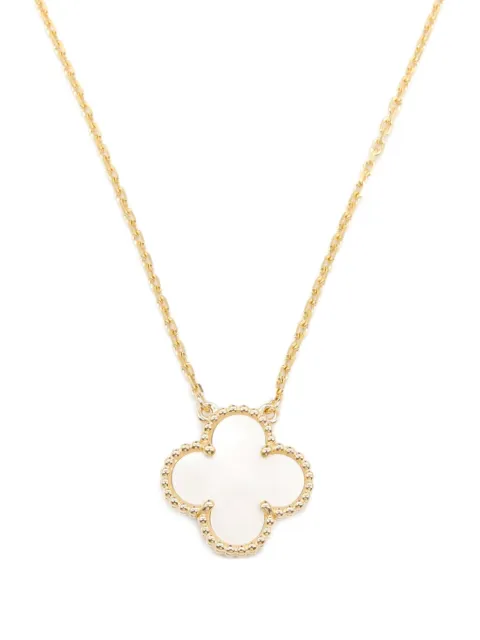 Van Cleef & Arpels قلادة 'ألهامبرا' ذهب أصفر عيار 18 كلاسيكية مزينة بعرق لؤلؤ من عقد 2010