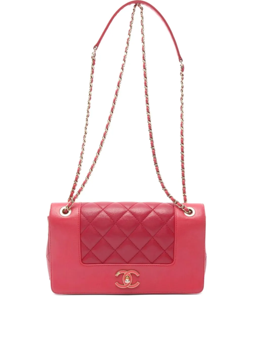 CHANEL Pre-Owned 2016-2017 マドモアゼル マトラッセ ショルダーバッグ - レッド CHANEL Pre-Owned 2016-2017 マドモアゼル マトラッセ ショルダーバッグ - レッド