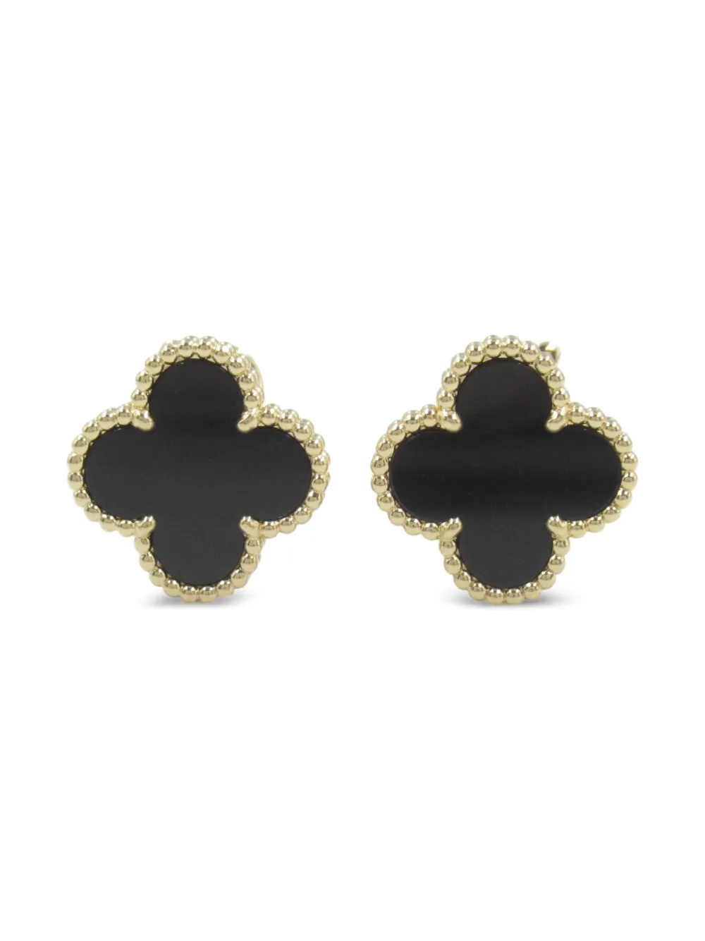Van Cleef & Arpels プレオウンド 2010s Alhambra オニキス ピアス 18Kイエローゴールド - ブラック Van Cleef & Arpels プレオウンド 2010s Alhambra オニキス ピアス 18Kイエローゴールド - ブラック