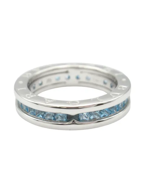 Bvlgari Pre-Owned 2010s 18K white Gold B.zero1 blue topaz ring