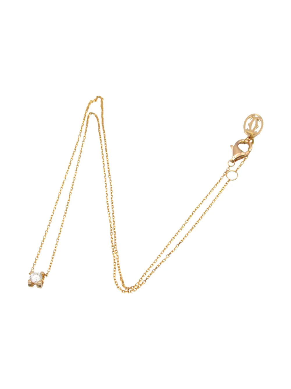 Cartier 10's 18kt rose gold C the Cartier diamond necklace | Image 2