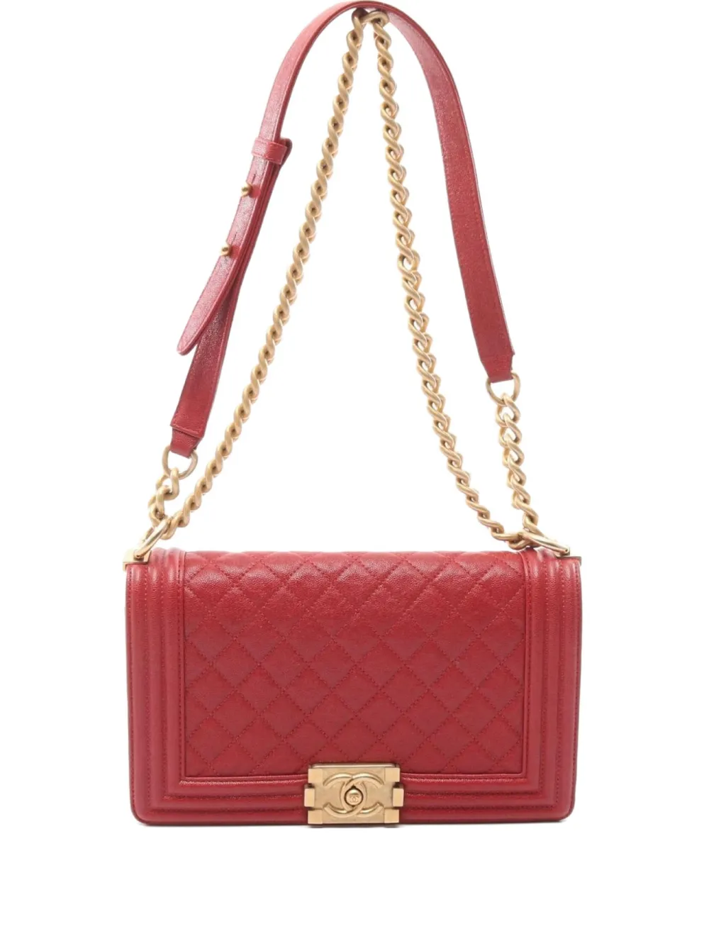 CHANEL Pre-Owned 2019 ボーイ レザーバッグ - レッド CHANEL Pre-Owned 2019 ボーイ レザーバッグ - レッド