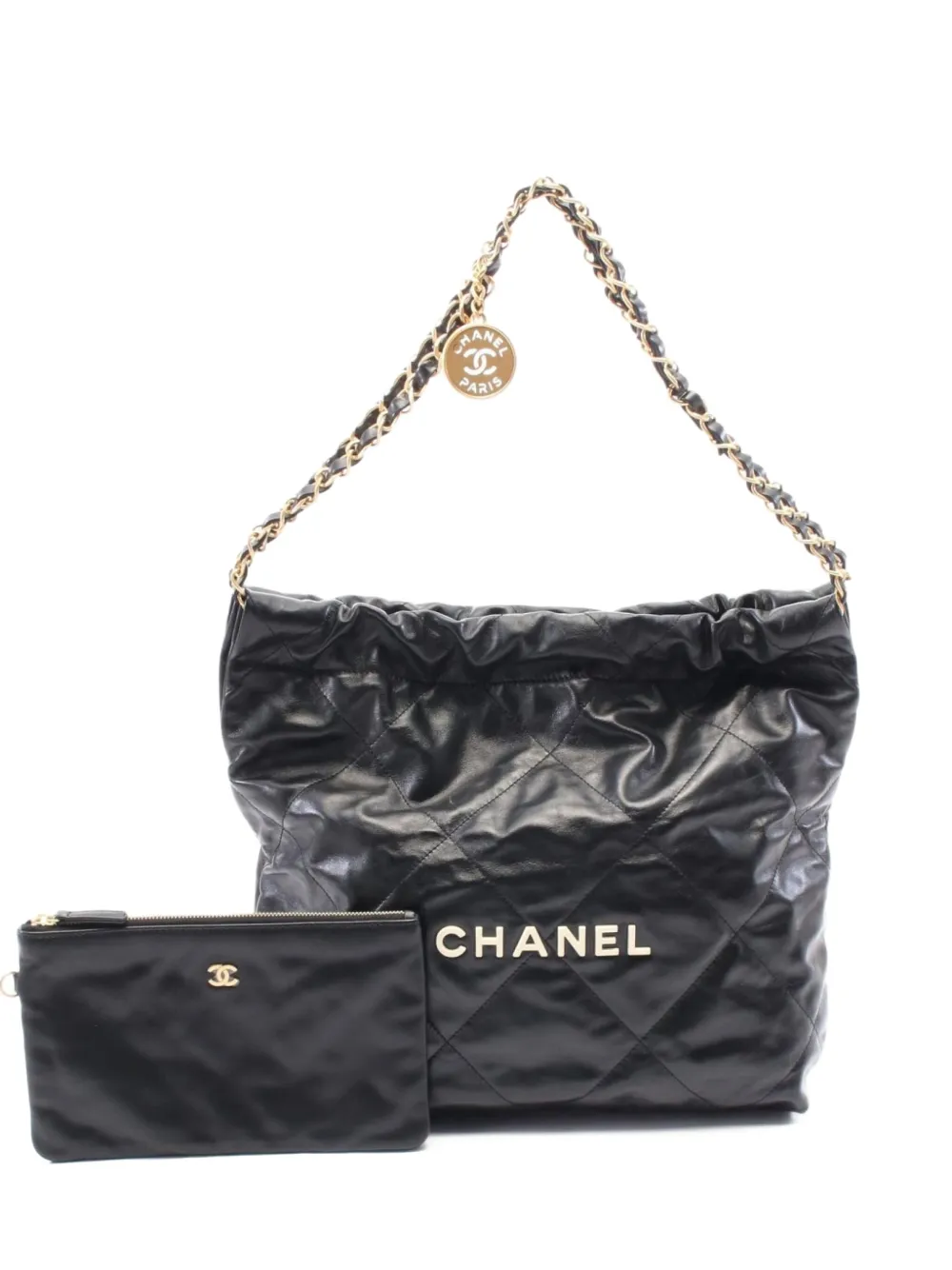 CHANEL Pre-Owned 2021 Chanel 22 quilted chain bag | Black | Image 1