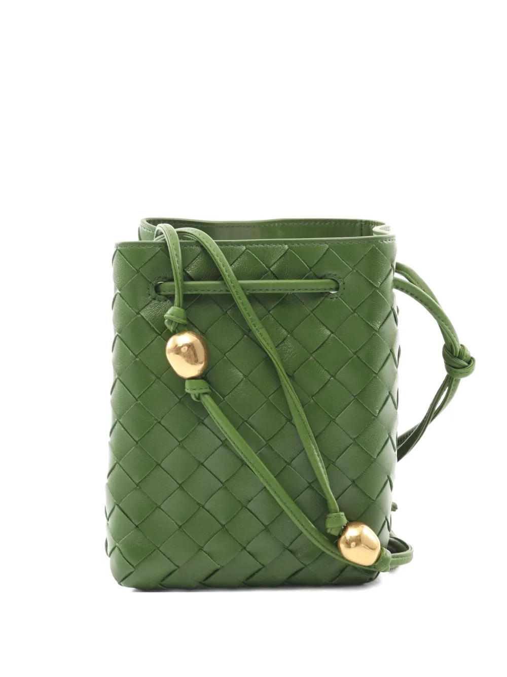 Bottega Veneta Pre-Owned 2020s small Intrecciato bucket bag | Green | Image 1