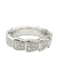 Bvlgari Pre-Owned 2010s 18K white gold Serpenti Viper diamond ring - Silver