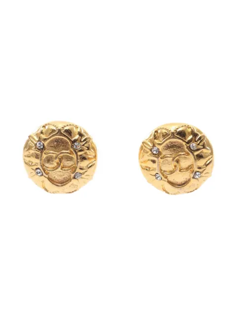 CHANEL Pre-Owned 1986-1988 Coco Mark rhinestone-embellished earrings