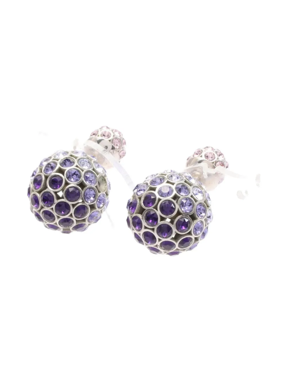 Pre-owned Dior 2000s Rhinestone-embellished Earrings